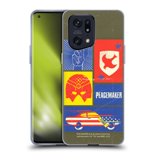 Peacemaker: Television Series Graphics Icons Soft Gel Case for OPPO Find X5 Pro