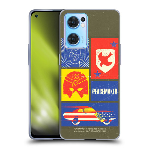 Peacemaker: Television Series Graphics Icons Soft Gel Case for OPPO Reno7 5G / Find X5 Lite