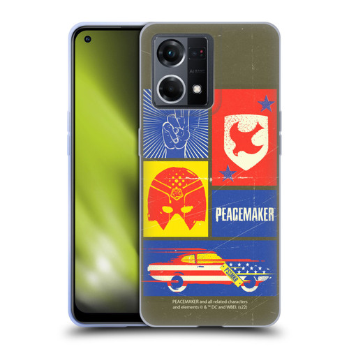 Peacemaker: Television Series Graphics Icons Soft Gel Case for OPPO Reno8 4G