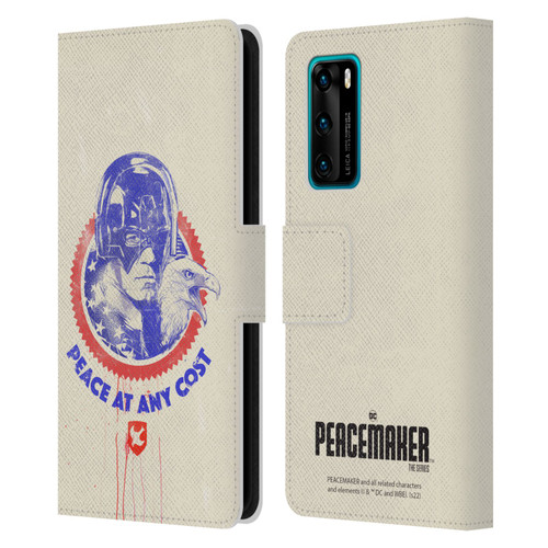 Peacemaker: Television Series Graphics Christopher Smith & Eagly Leather Book Wallet Case Cover For Huawei P40 5G