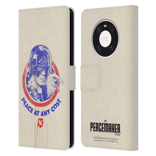 Peacemaker: Television Series Graphics Christopher Smith & Eagly Leather Book Wallet Case Cover For Huawei Mate 40 Pro 5G