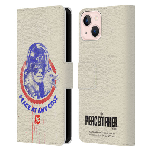 Peacemaker: Television Series Graphics Christopher Smith & Eagly Leather Book Wallet Case Cover For Apple iPhone 13