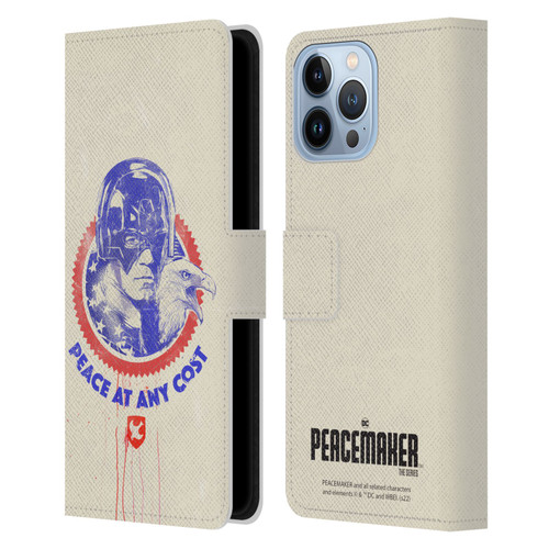 Peacemaker: Television Series Graphics Christopher Smith & Eagly Leather Book Wallet Case Cover For Apple iPhone 13 Pro Max