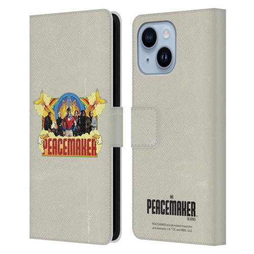 Peacemaker: Television Series Graphics Group Leather Book Wallet Case Cover For Apple iPhone 14 Plus