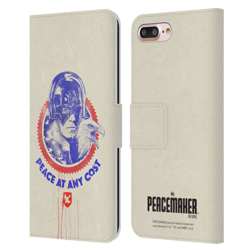 Peacemaker: Television Series Graphics Christopher Smith & Eagly Leather Book Wallet Case Cover For Apple iPhone 7 Plus / iPhone 8 Plus
