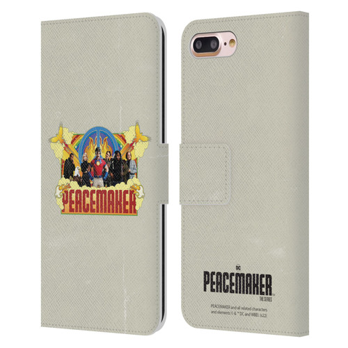 Peacemaker: Television Series Graphics Group Leather Book Wallet Case Cover For Apple iPhone 7 Plus / iPhone 8 Plus