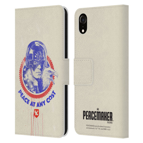 Peacemaker: Television Series Graphics Christopher Smith & Eagly Leather Book Wallet Case Cover For Apple iPhone XR