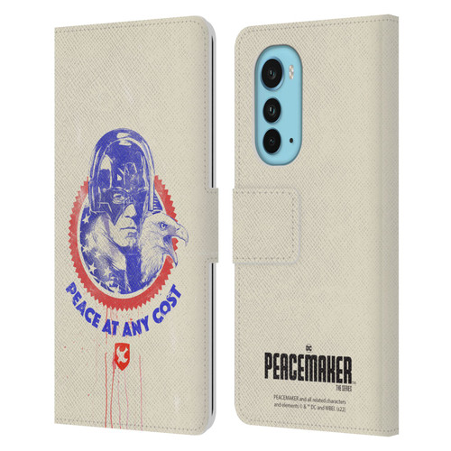 Peacemaker: Television Series Graphics Christopher Smith & Eagly Leather Book Wallet Case Cover For Motorola Edge (2022)