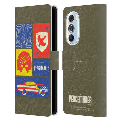 Peacemaker: Television Series Graphics Icons Leather Book Wallet Case Cover For Motorola Edge X30