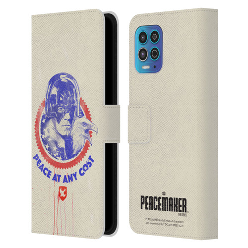 Peacemaker: Television Series Graphics Christopher Smith & Eagly Leather Book Wallet Case Cover For Motorola Moto G100