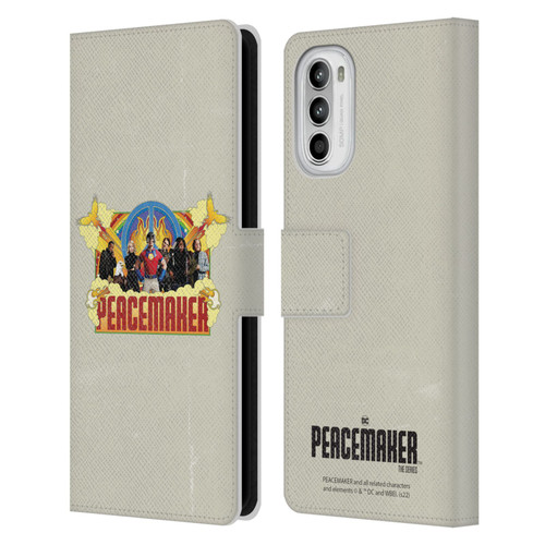 Peacemaker: Television Series Graphics Group Leather Book Wallet Case Cover For Motorola Moto G52