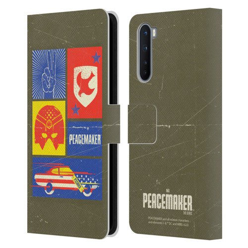 Peacemaker: Television Series Graphics Icons Leather Book Wallet Case Cover For OnePlus Nord 5G