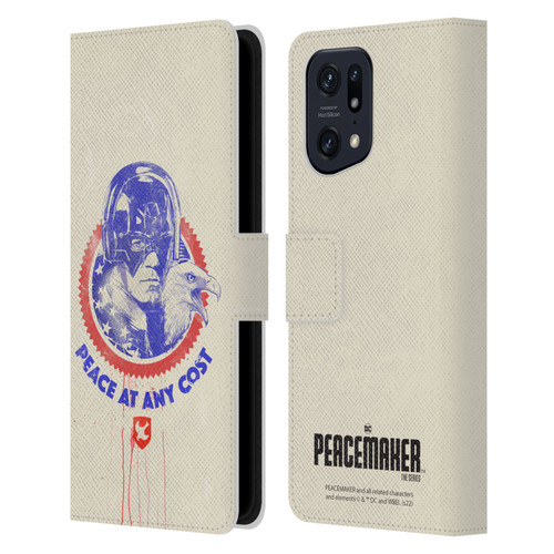 Peacemaker: Television Series Graphics Christopher Smith & Eagly Leather Book Wallet Case Cover For OPPO Find X5