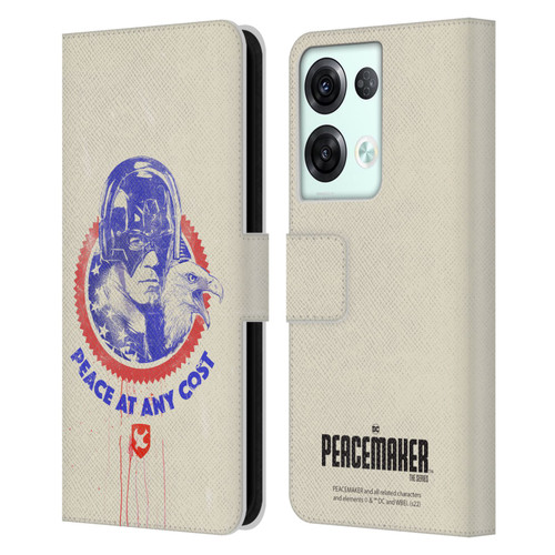 Peacemaker: Television Series Graphics Christopher Smith & Eagly Leather Book Wallet Case Cover For OPPO Reno8 Pro
