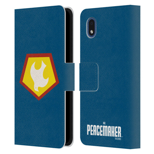 Peacemaker: Television Series Graphics Logo Leather Book Wallet Case Cover For Samsung Galaxy A01 Core (2020)