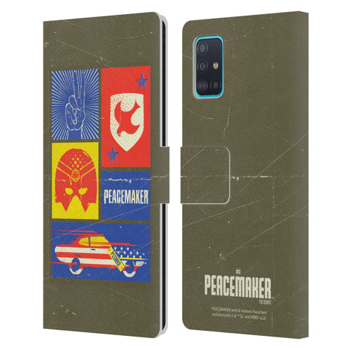 Peacemaker: Television Series Graphics Icons Leather Book Wallet Case Cover For Samsung Galaxy A51 (2019)