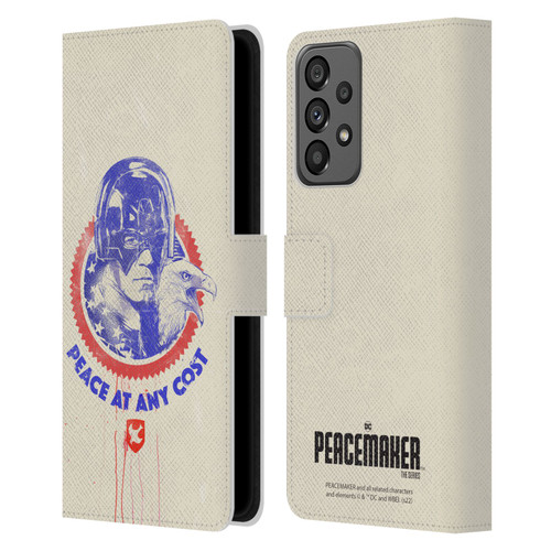 Peacemaker: Television Series Graphics Christopher Smith & Eagly Leather Book Wallet Case Cover For Samsung Galaxy A73 5G (2022)