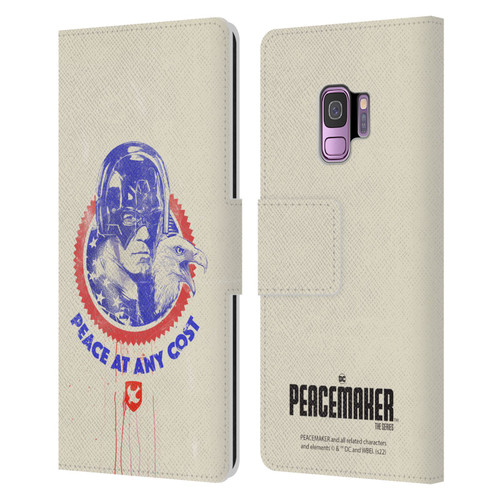 Peacemaker: Television Series Graphics Christopher Smith & Eagly Leather Book Wallet Case Cover For Samsung Galaxy S9