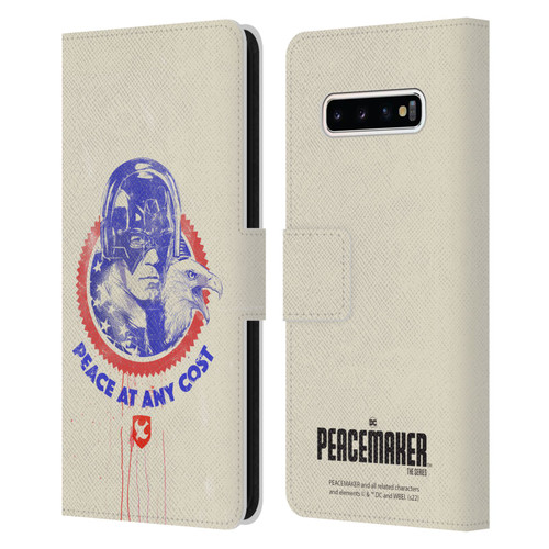 Peacemaker: Television Series Graphics Christopher Smith & Eagly Leather Book Wallet Case Cover For Samsung Galaxy S10+ / S10 Plus