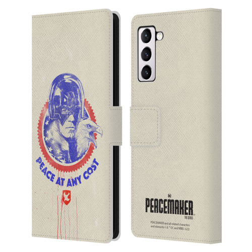 Peacemaker: Television Series Graphics Christopher Smith & Eagly Leather Book Wallet Case Cover For Samsung Galaxy S21+ 5G
