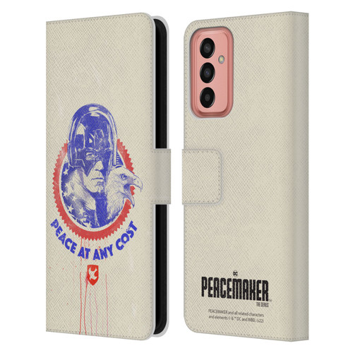 Peacemaker: Television Series Graphics Christopher Smith & Eagly Leather Book Wallet Case Cover For Samsung Galaxy M13 (2022)