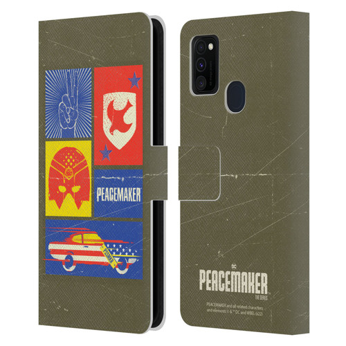 Peacemaker: Television Series Graphics Icons Leather Book Wallet Case Cover For Samsung Galaxy M30s (2019)/M21 (2020)