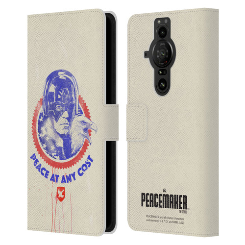 Peacemaker: Television Series Graphics Christopher Smith & Eagly Leather Book Wallet Case Cover For Sony Xperia Pro-I