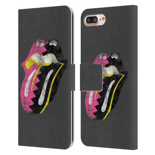 The Rolling Stones Albums Girls Pop Art Tongue Solo Leather Book Wallet Case Cover For Apple iPhone 7 Plus / iPhone 8 Plus