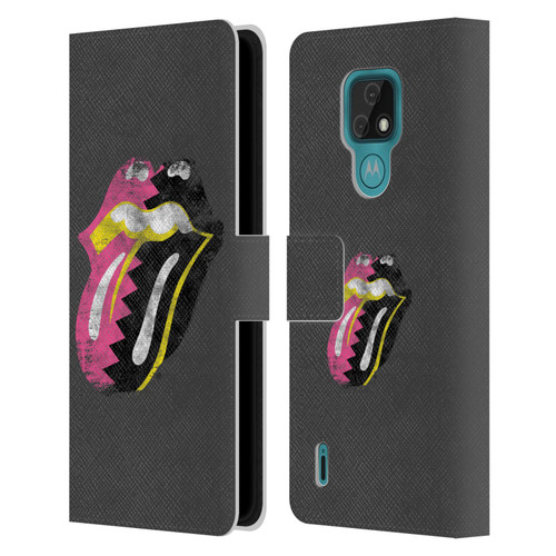 The Rolling Stones Albums Girls Pop Art Tongue Solo Leather Book Wallet Case Cover For Motorola Moto E7