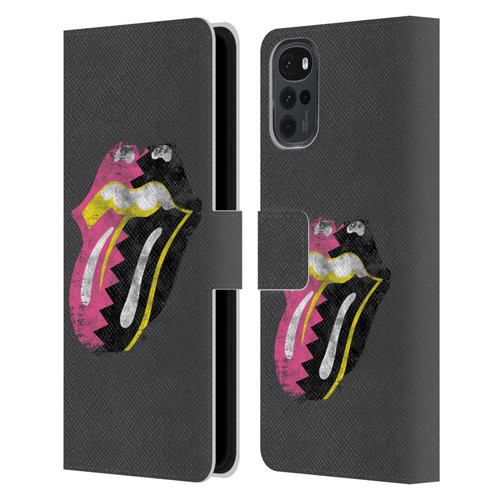 The Rolling Stones Albums Girls Pop Art Tongue Solo Leather Book Wallet Case Cover For Motorola Moto G22