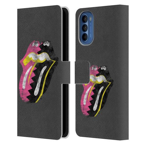 The Rolling Stones Albums Girls Pop Art Tongue Solo Leather Book Wallet Case Cover For Motorola Moto G41