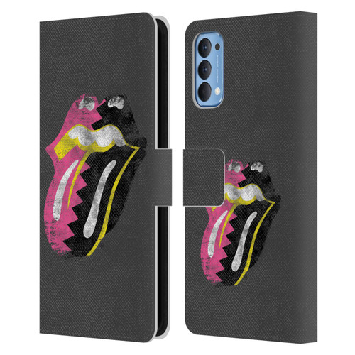 The Rolling Stones Albums Girls Pop Art Tongue Solo Leather Book Wallet Case Cover For OPPO Reno 4 5G