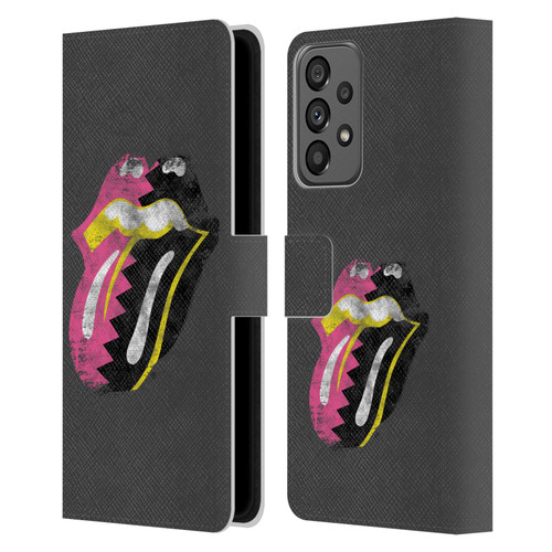 The Rolling Stones Albums Girls Pop Art Tongue Solo Leather Book Wallet Case Cover For Samsung Galaxy A73 5G (2022)