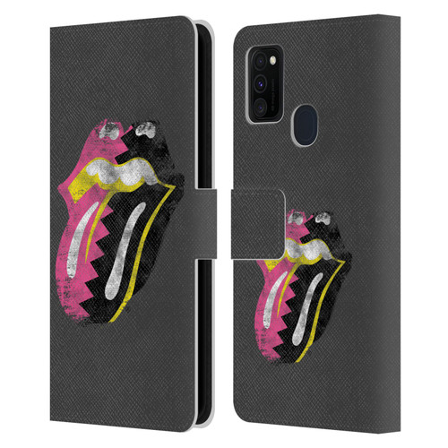 The Rolling Stones Albums Girls Pop Art Tongue Solo Leather Book Wallet Case Cover For Samsung Galaxy M30s (2019)/M21 (2020)