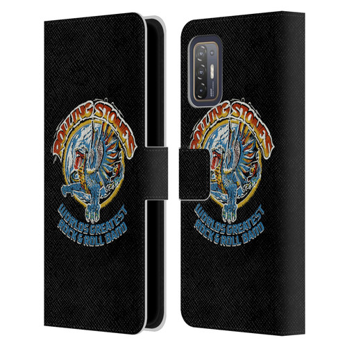 The Rolling Stones Graphics Greatest Rock And Roll Band Leather Book Wallet Case Cover For HTC Desire 21 Pro 5G