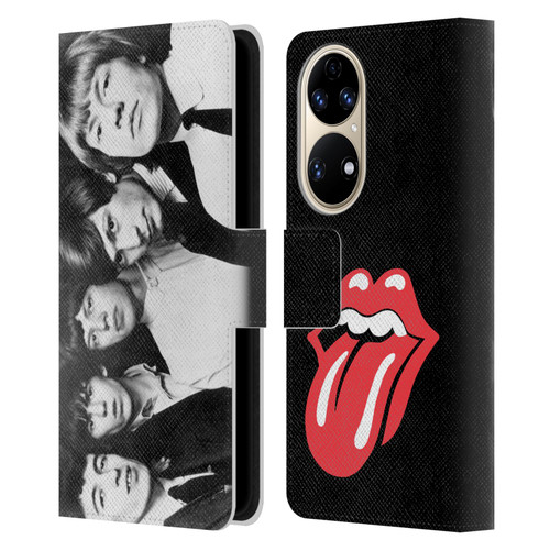 The Rolling Stones Graphics Classic Group Photo Leather Book Wallet Case Cover For Huawei P50