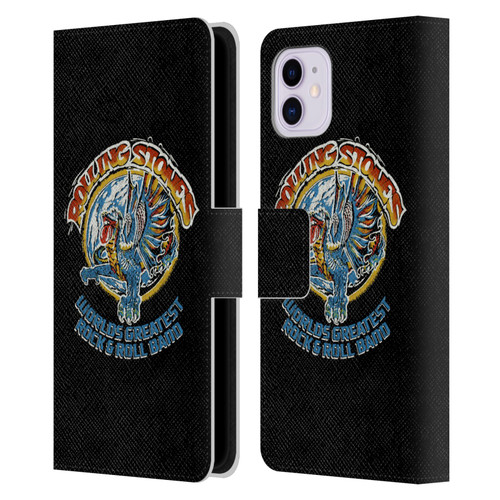 The Rolling Stones Graphics Greatest Rock And Roll Band Leather Book Wallet Case Cover For Apple iPhone 11
