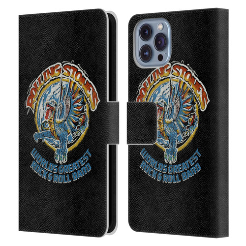 The Rolling Stones Graphics Greatest Rock And Roll Band Leather Book Wallet Case Cover For Apple iPhone 14