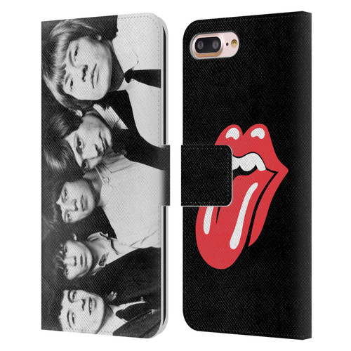 The Rolling Stones Graphics Classic Group Photo Leather Book Wallet Case Cover For Apple iPhone 7 Plus / iPhone 8 Plus