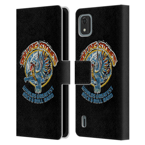 The Rolling Stones Graphics Greatest Rock And Roll Band Leather Book Wallet Case Cover For Nokia C2 2nd Edition