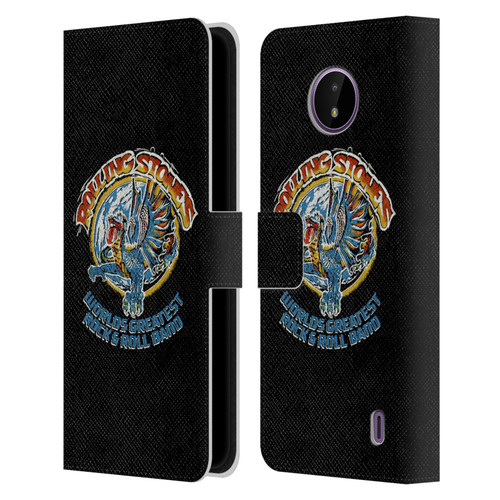 The Rolling Stones Graphics Greatest Rock And Roll Band Leather Book Wallet Case Cover For Nokia C10 / C20