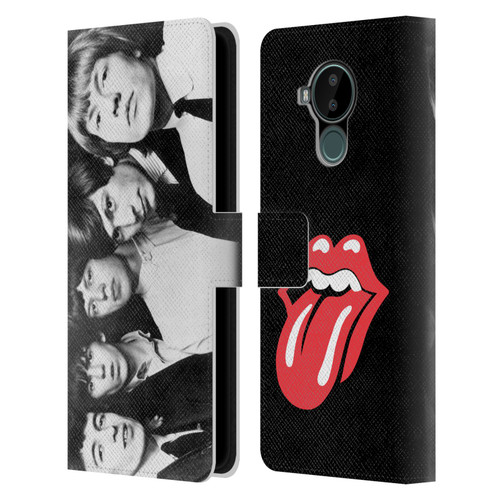 The Rolling Stones Graphics Classic Group Photo Leather Book Wallet Case Cover For Nokia C30