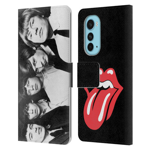 The Rolling Stones Graphics Classic Group Photo Leather Book Wallet Case Cover For Motorola Edge (2022)