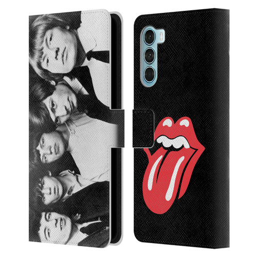 The Rolling Stones Graphics Classic Group Photo Leather Book Wallet Case Cover For Motorola Edge S30 / Moto G200 5G