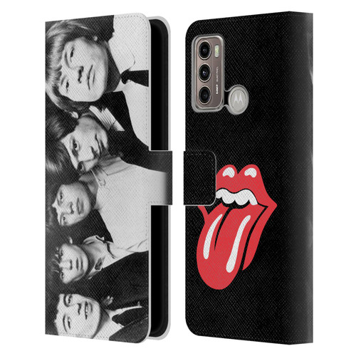 The Rolling Stones Graphics Classic Group Photo Leather Book Wallet Case Cover For Motorola Moto G60 / Moto G40 Fusion