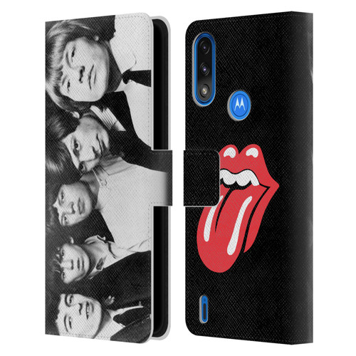 The Rolling Stones Graphics Classic Group Photo Leather Book Wallet Case Cover For Motorola Moto E7 Power / Moto E7i Power