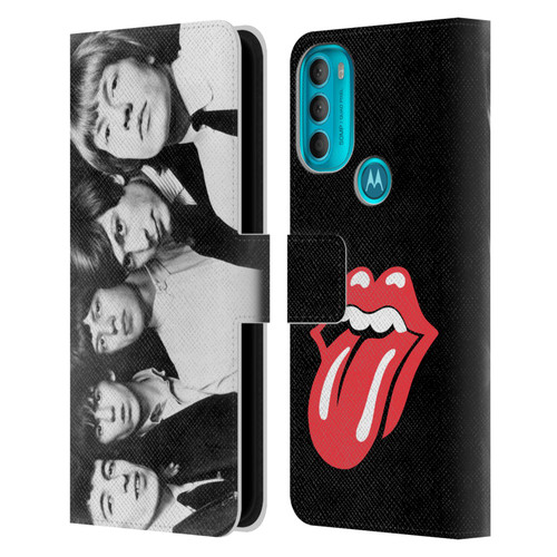 The Rolling Stones Graphics Classic Group Photo Leather Book Wallet Case Cover For Motorola Moto G71 5G