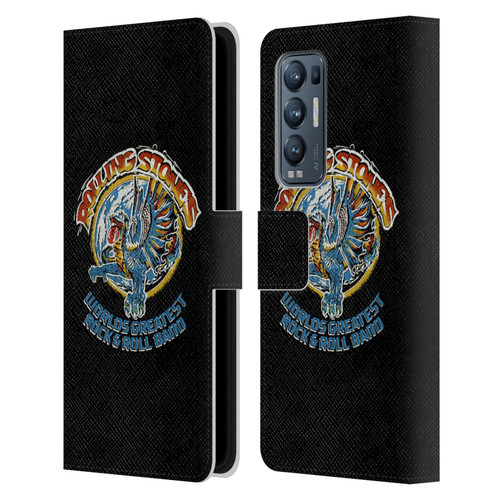 The Rolling Stones Graphics Greatest Rock And Roll Band Leather Book Wallet Case Cover For OPPO Find X3 Neo / Reno5 Pro+ 5G
