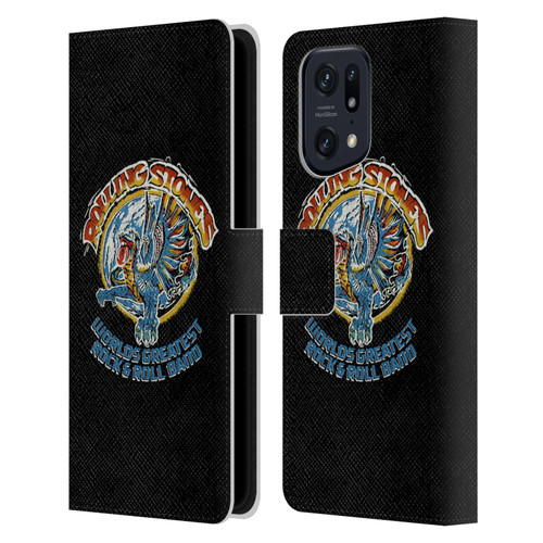 The Rolling Stones Graphics Greatest Rock And Roll Band Leather Book Wallet Case Cover For OPPO Find X5 Pro