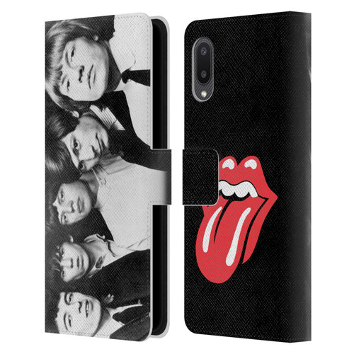 The Rolling Stones Graphics Classic Group Photo Leather Book Wallet Case Cover For Samsung Galaxy A02/M02 (2021)